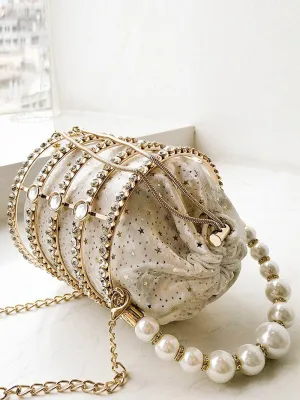 Pearl Bucket Hand Bag