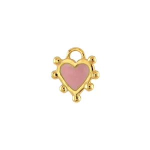 Pink Boho Heart Charm