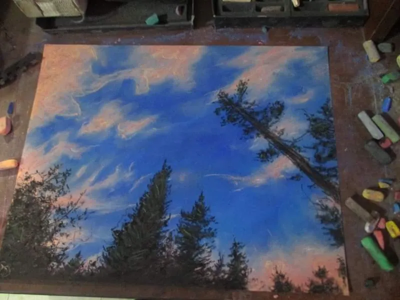 " Tip of The Sky" ~ Original Pastel Painting