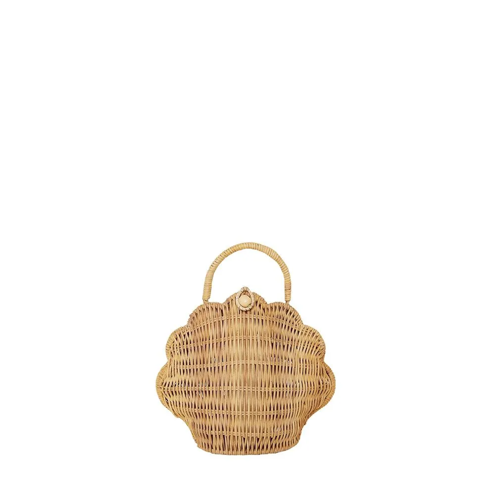 Rattan shell bag - Straw - Olli Ella