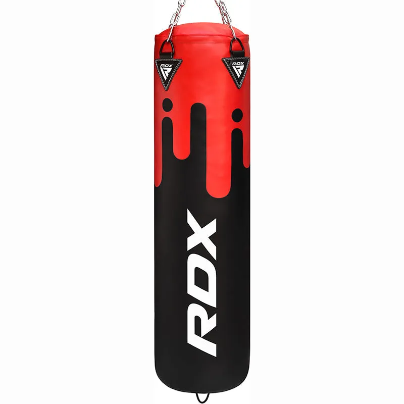 RDX F9 4ft / 5ft 3-in-1 Punch Bag & Gloves Red / Black / White Set