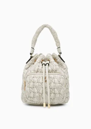 Roslyn Quilted Bucket Bag Grey