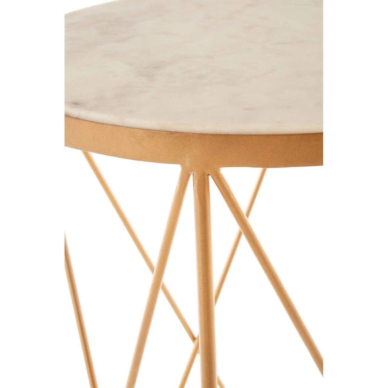 Round Marble Top Side Table