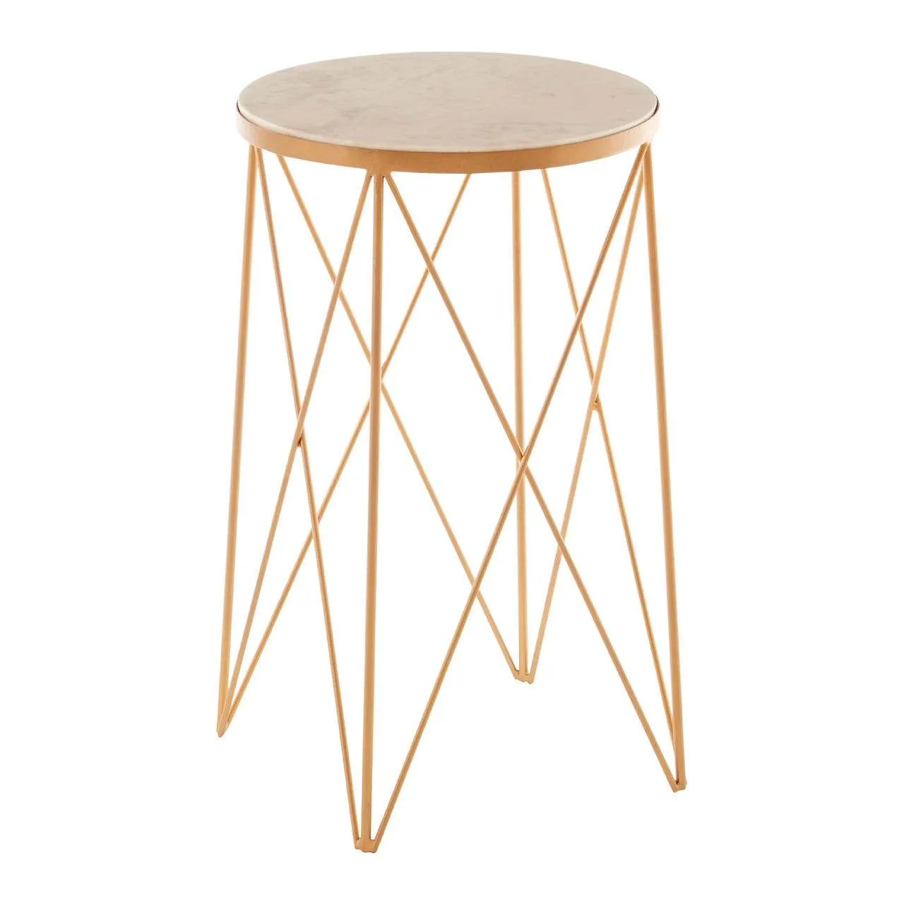 Round Marble Top Side Table