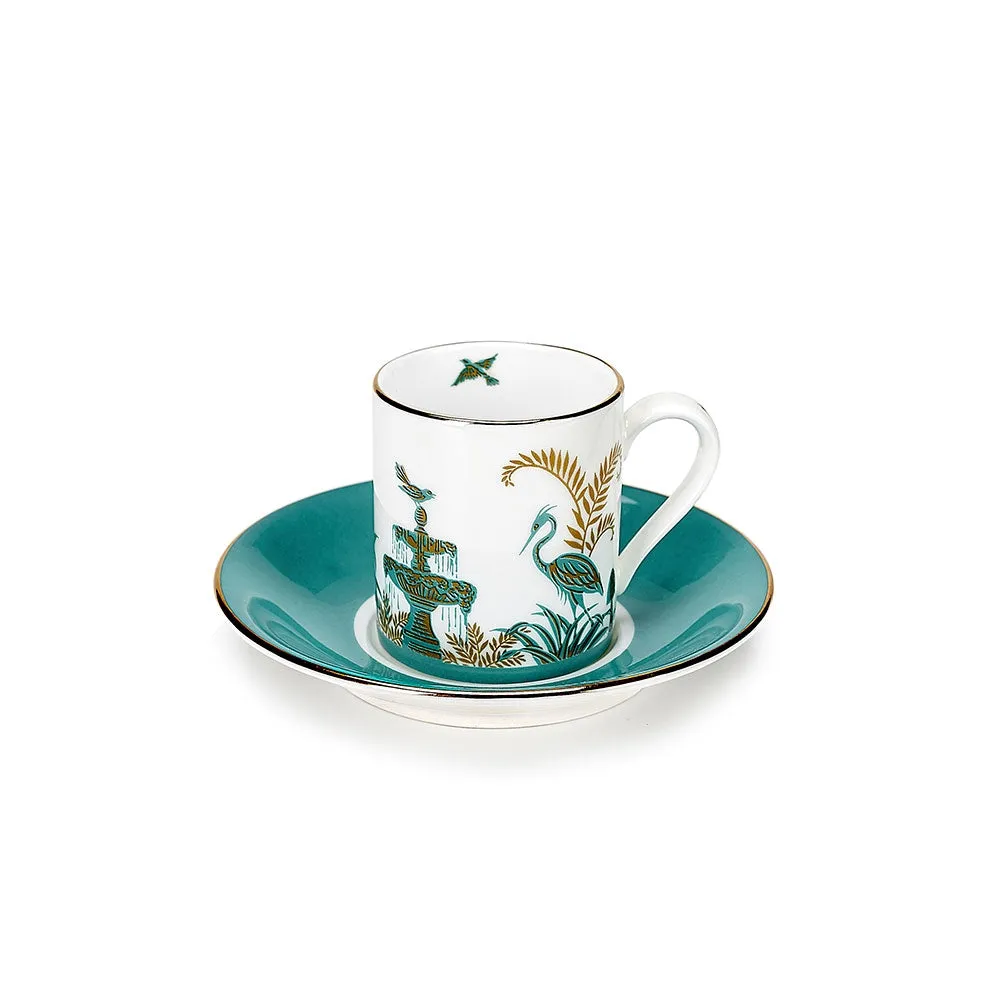 Royal Gardens Fine Bone China Espresso Cup and Saucer