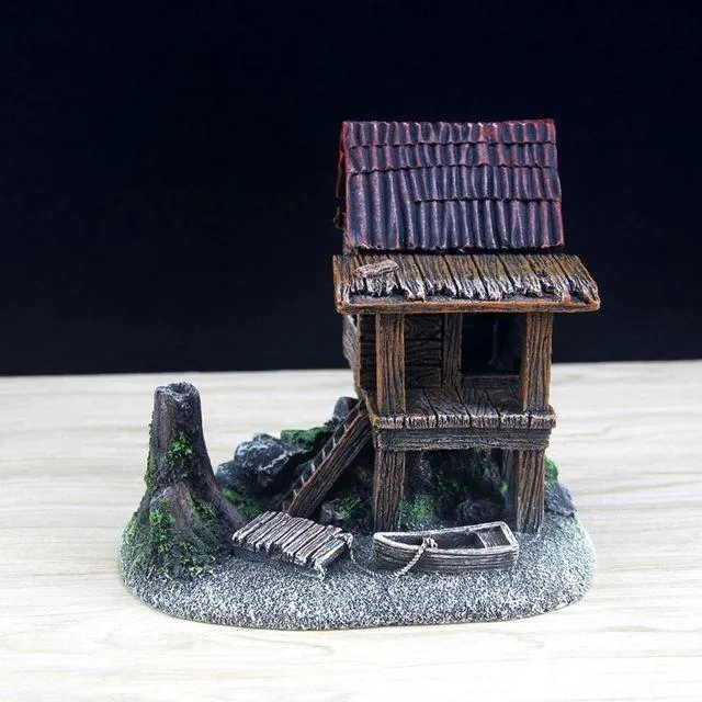 RQ1810 Tree Hut Aquarium Decoration 18x14.5x16cm