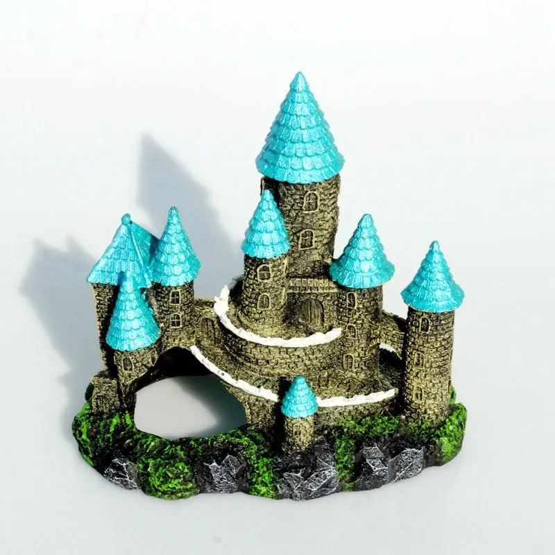 RQ1820 Castle Aquarium Decoration 17.5x12.5x16cm