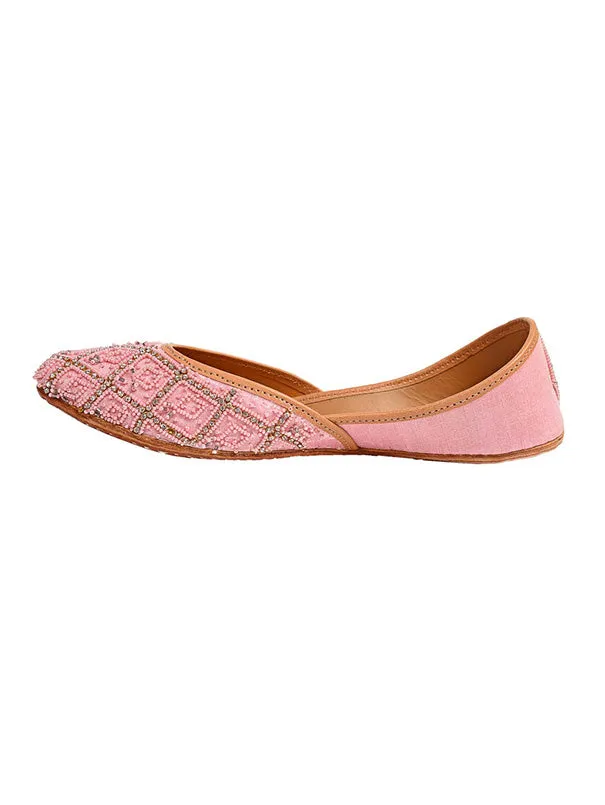 Shell Pink - Silk Juttis