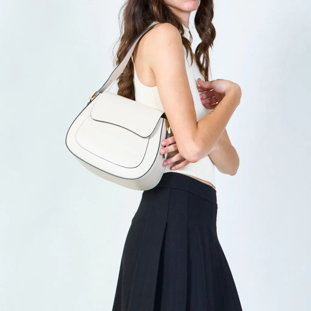 Sleek flap shoulder bag wholesale