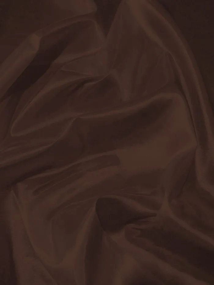 Solid Polyester Taffeta 58"/60" Fabric / Brown / Sold By The Yard