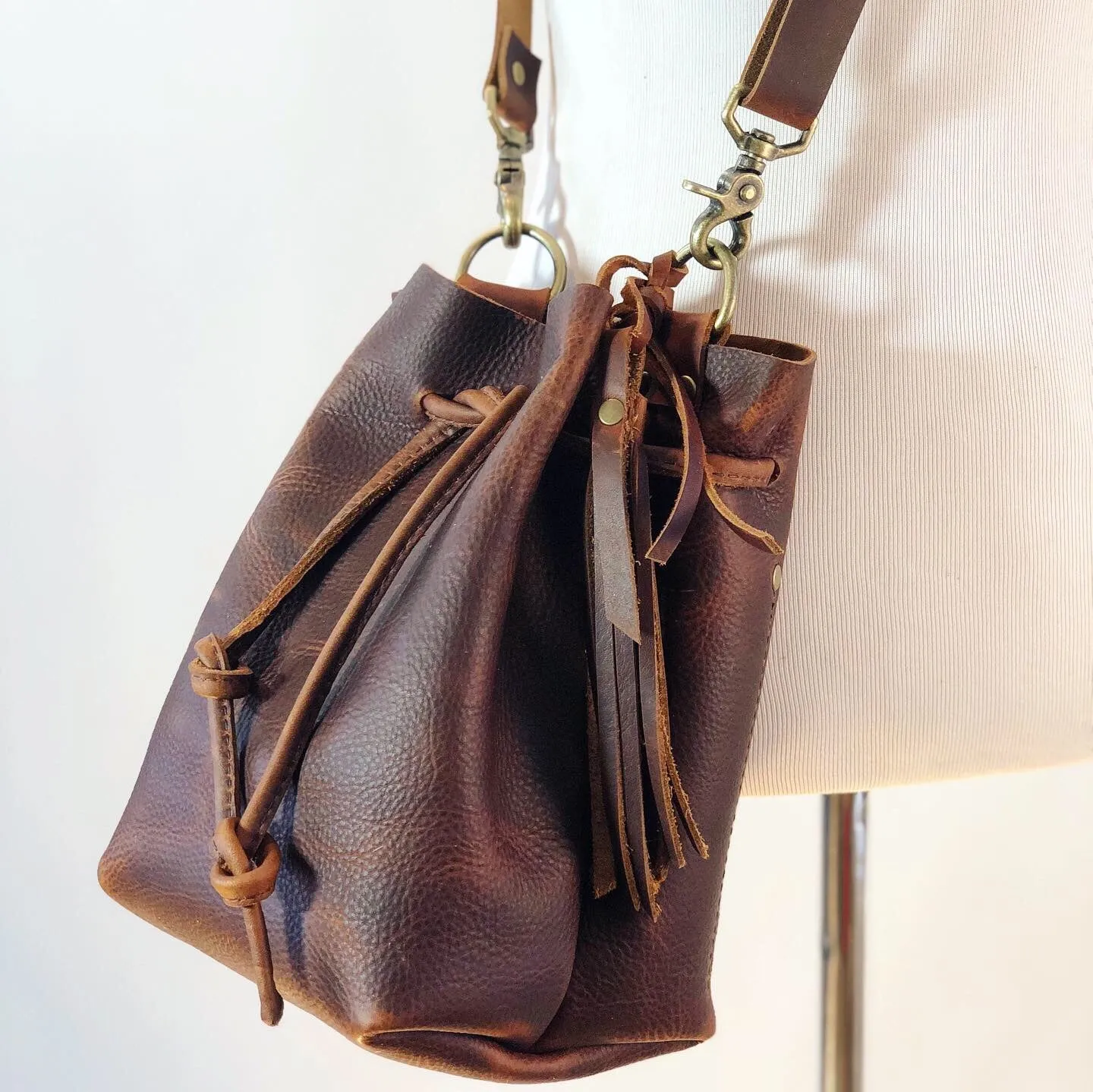 Songbird Leather Bucket Bag