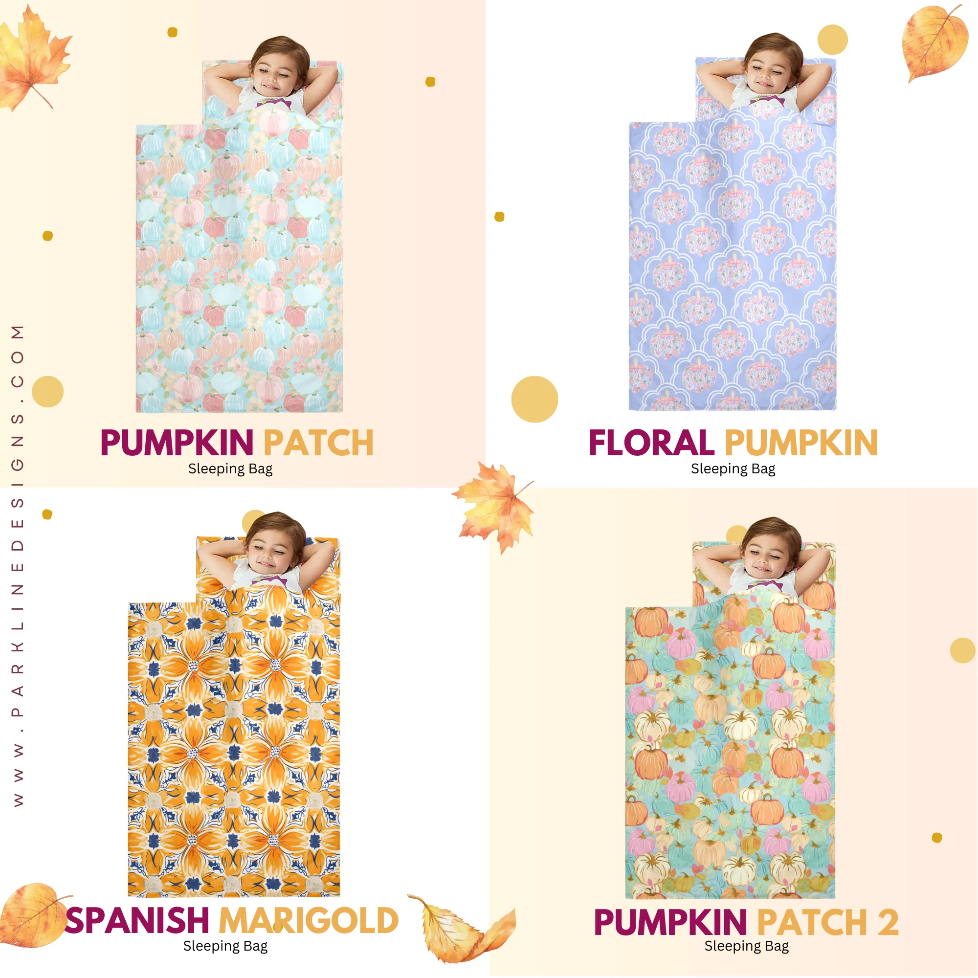 Spanish Marigold Kids' Long Sleeping Bag | Lightweight and Durable Sleeping Bag for Kids | Perfect Autumn Gifts