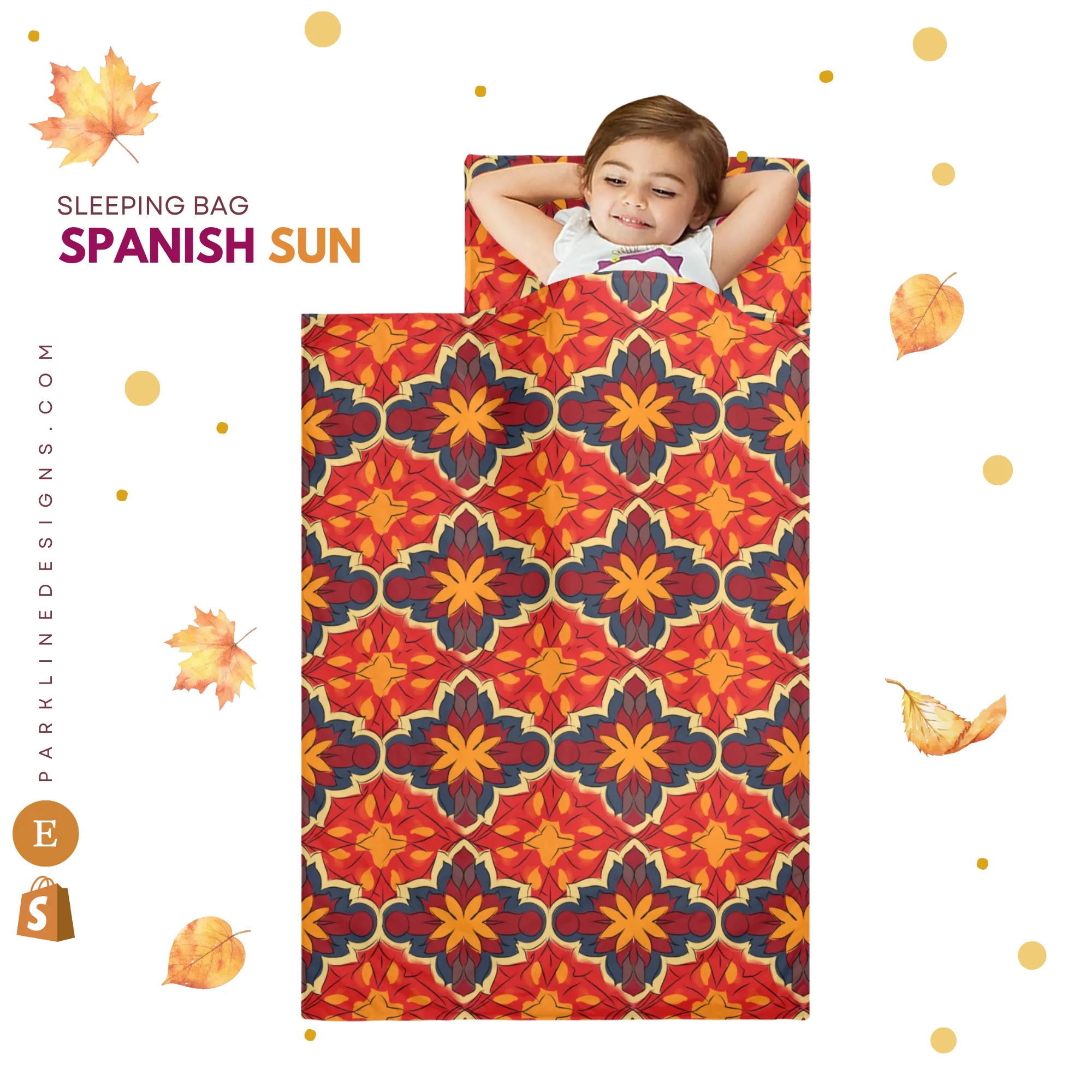 Spanish Marigold Kids' Long Sleeping Bag | Lightweight and Durable Sleeping Bag for Kids | Perfect Autumn Gifts