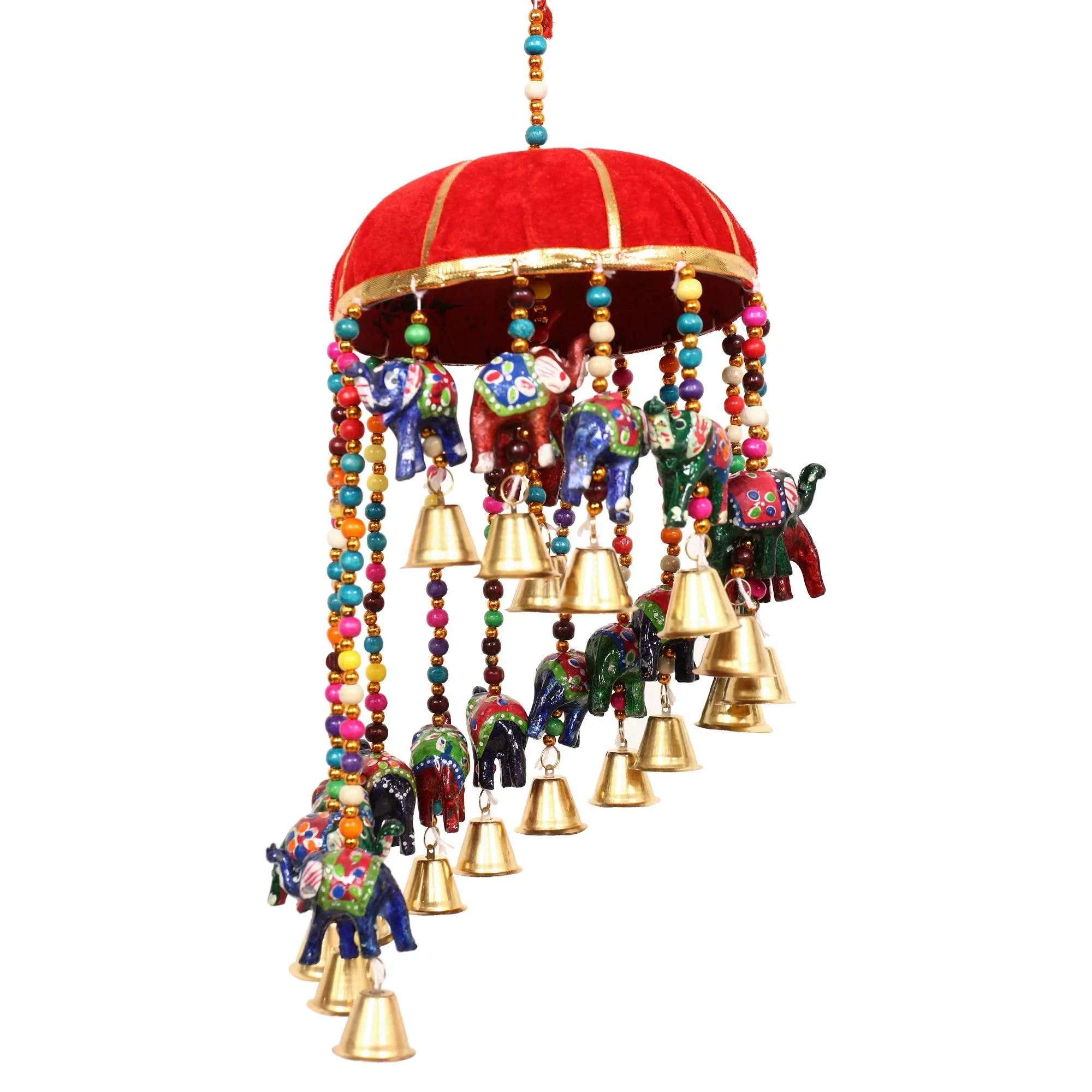 Sparkling 19 Elephant Set Wind Chime for Home Decor