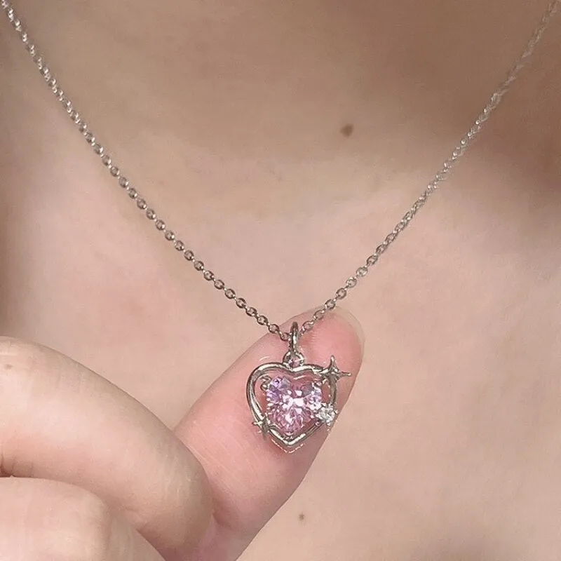 Sparkling Crystal Heart Necklace