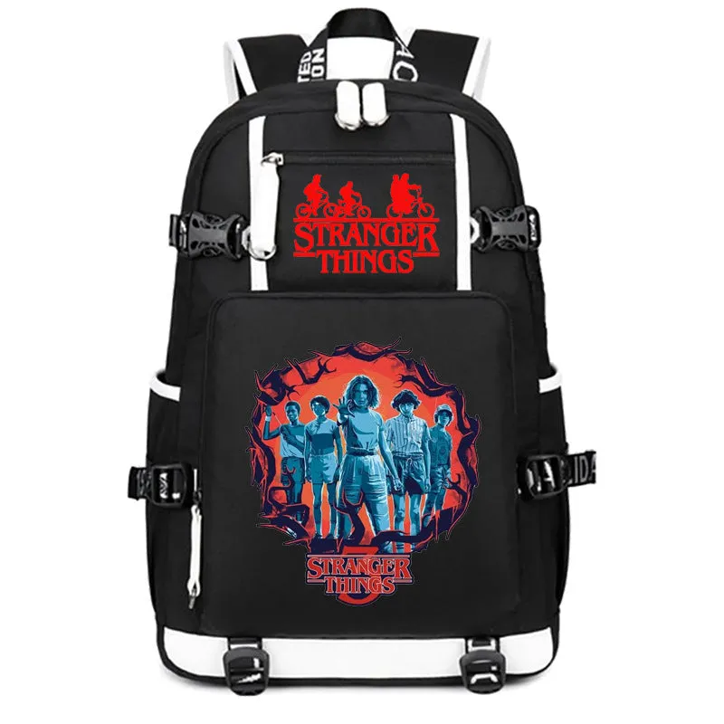 Stranger Things Backpack Student Schoolbag Men's and Women's Casual Travel Backpack