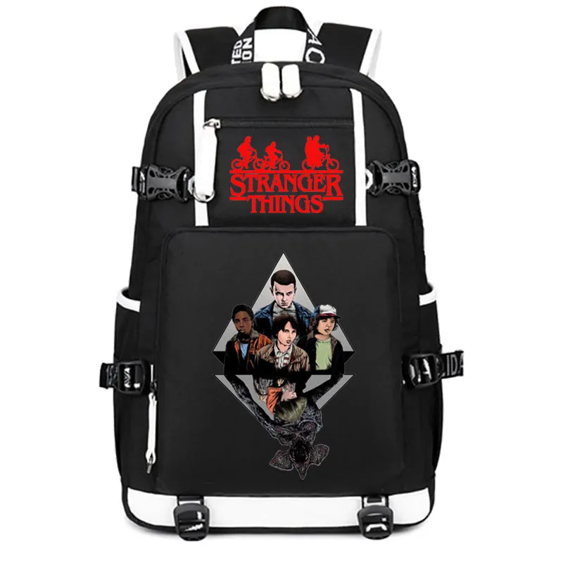 Stranger Things Backpack Student Schoolbag Men's and Women's Casual Travel Backpack