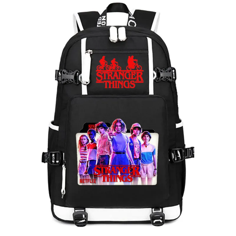 Stranger Things Backpack Student Schoolbag Men's and Women's Casual Travel Backpack