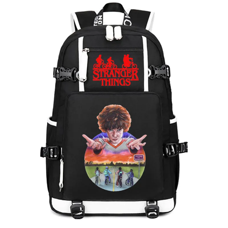 Stranger Things Backpack Student Schoolbag Men's and Women's Casual Travel Backpack