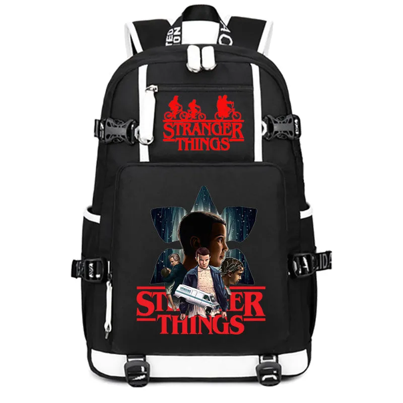 Stranger Things Backpack Student Schoolbag Men's and Women's Casual Travel Backpack