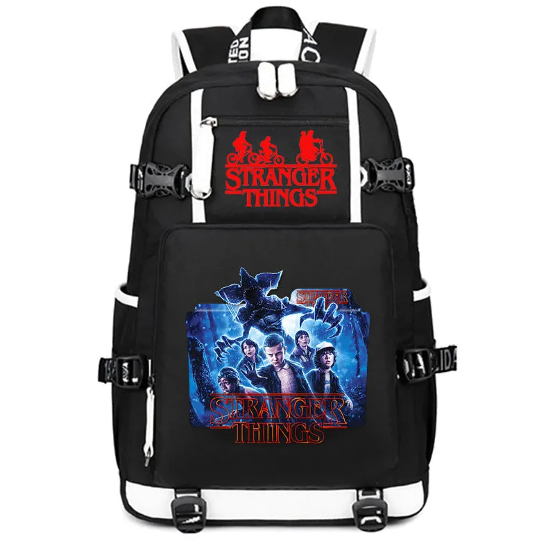 Stranger Things Backpack Student Schoolbag Men's and Women's Casual Travel Backpack