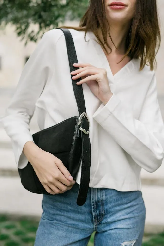 Suede Leather Sling cum Shoulder Bag