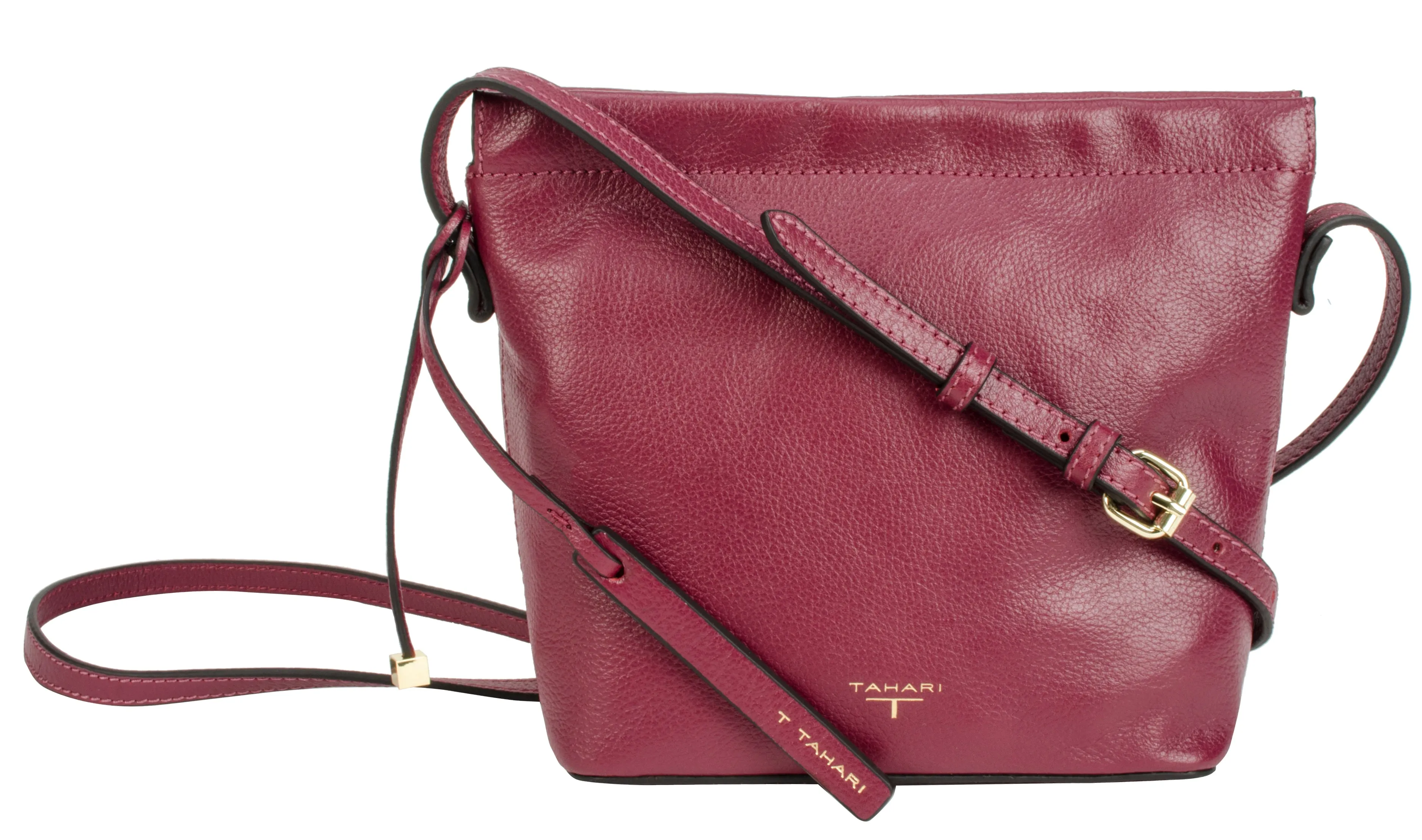 Tahari Sienna Bucket Leather Crossbody Bag