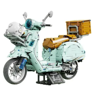 Tech MOC Vespa Classic 300 Motorcycle Bricks Toy T4025A