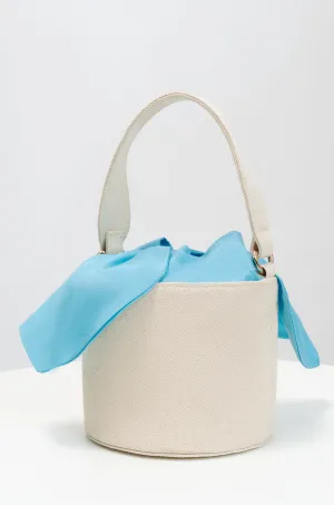 The White-Blue Bucket Bag