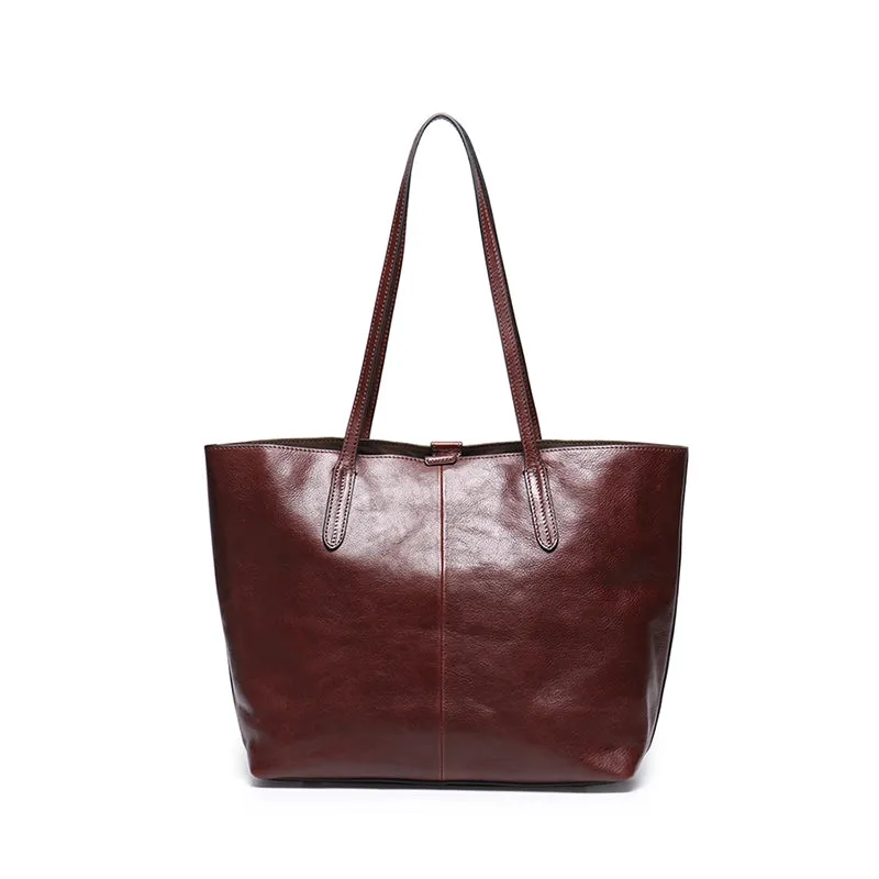 Vegetable Tanned Leather Tote