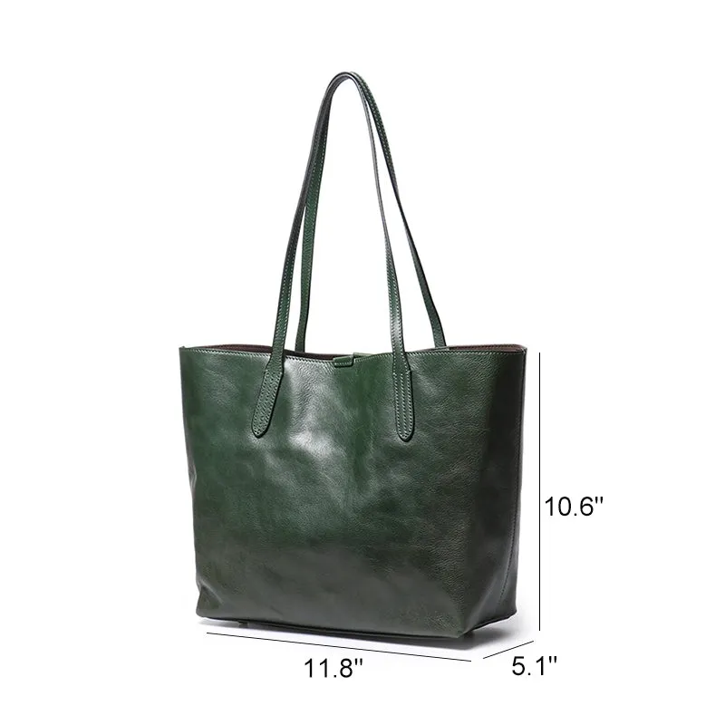 Vegetable Tanned Leather Tote