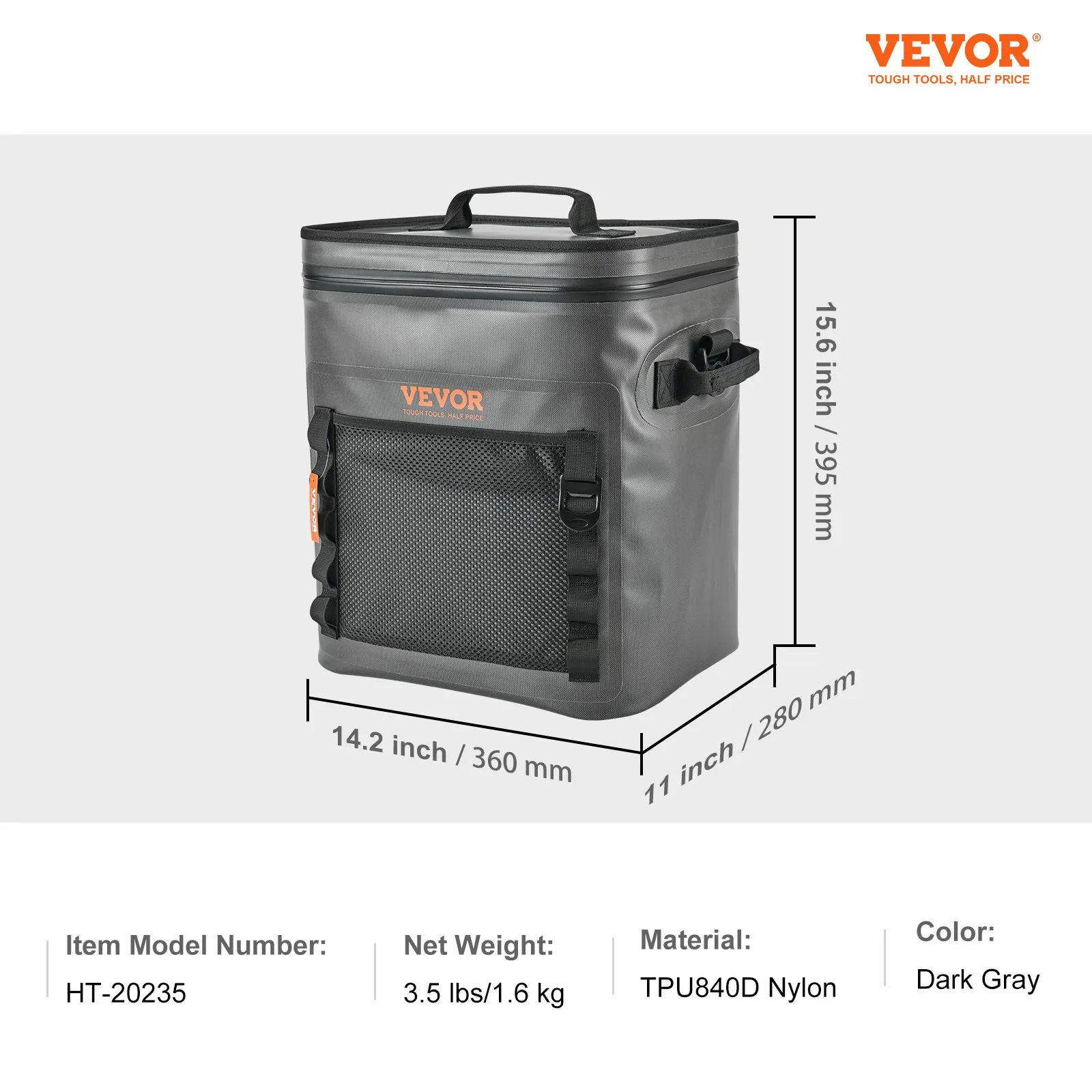 VEVOR Soft Cooler Bag - Leakproof, Waterproof, and Portable Cooler for Outdoor Activities