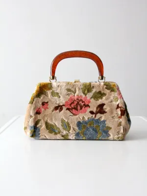 vintage 60s carpet bag