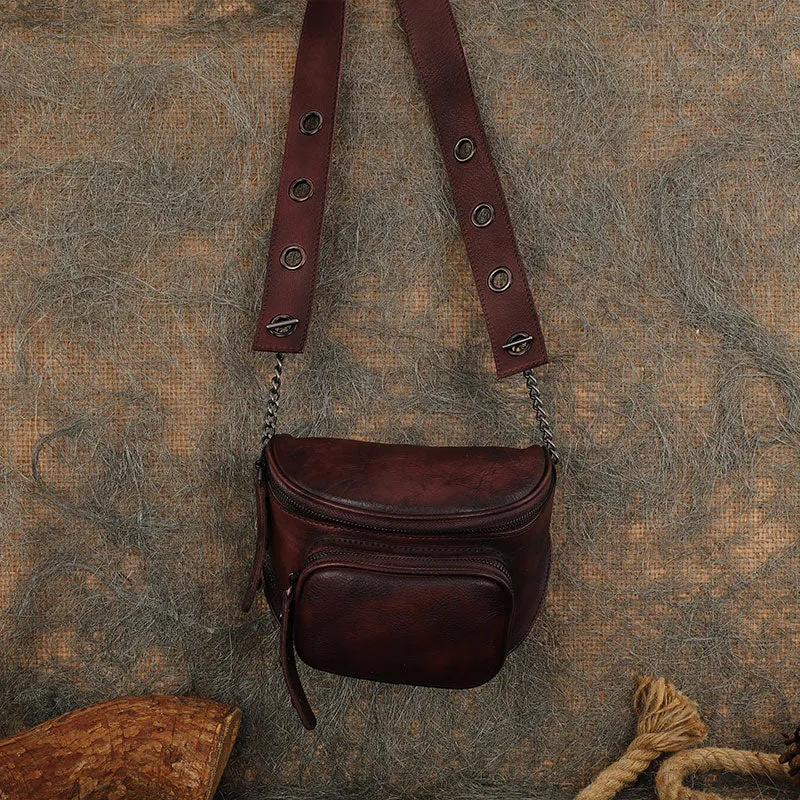 Vintage Womens Small Saddle Bag Cross Shoulder Bag For Women