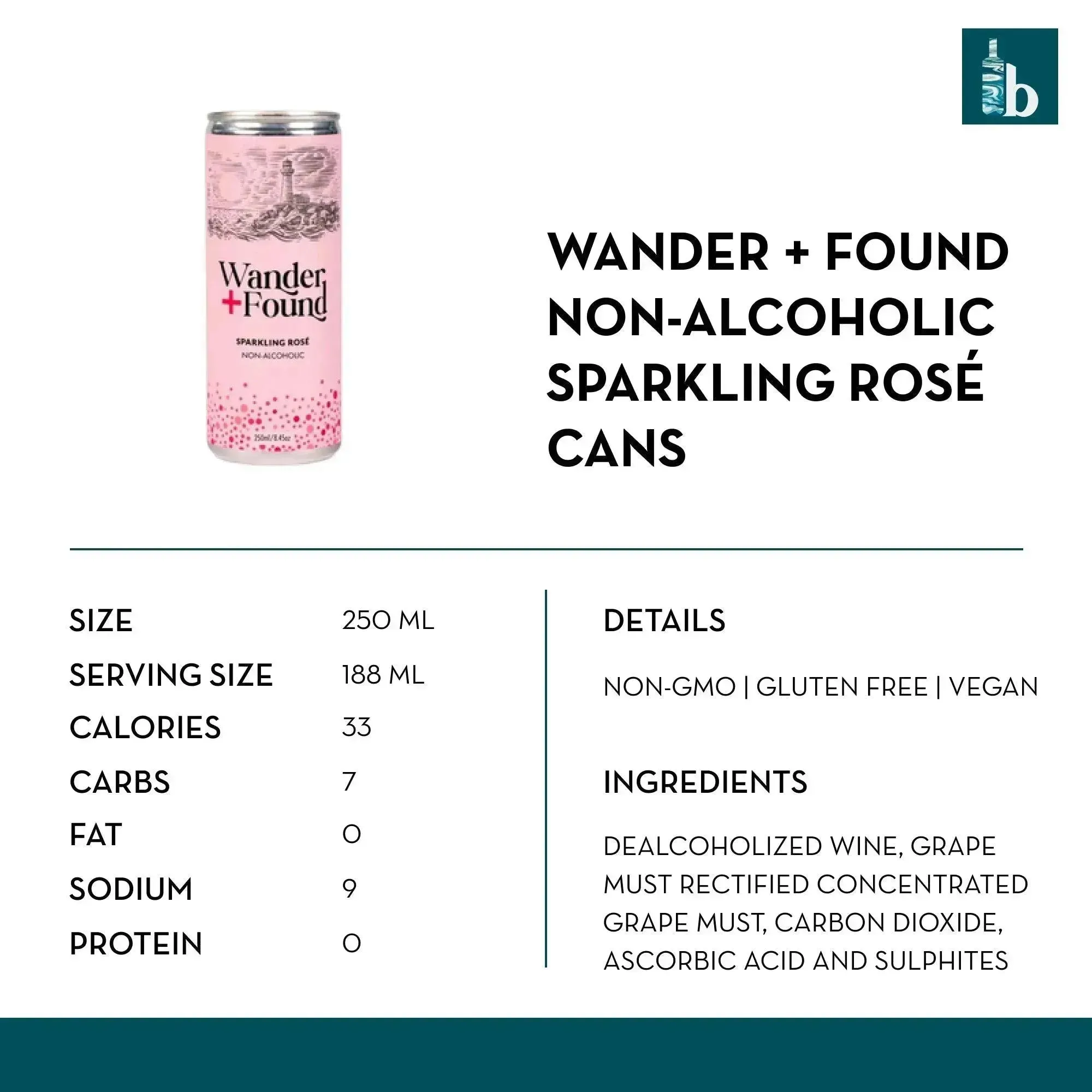 Wander   Found Non-Alcoholic Sparkling Rosé Cans