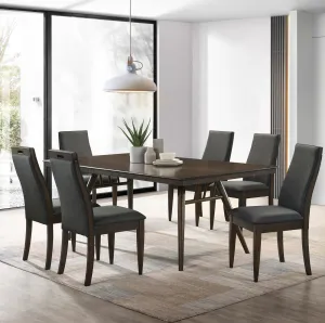 Wes Gray/Dark Walnut 5-Piece Rectangular Dining Set