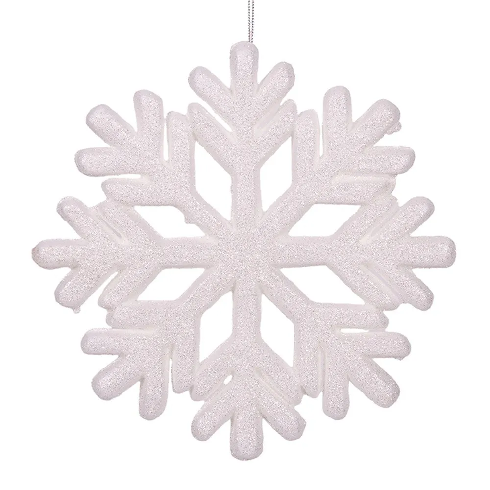 White Glitter Polyfoam Snowflake Tree Decoration