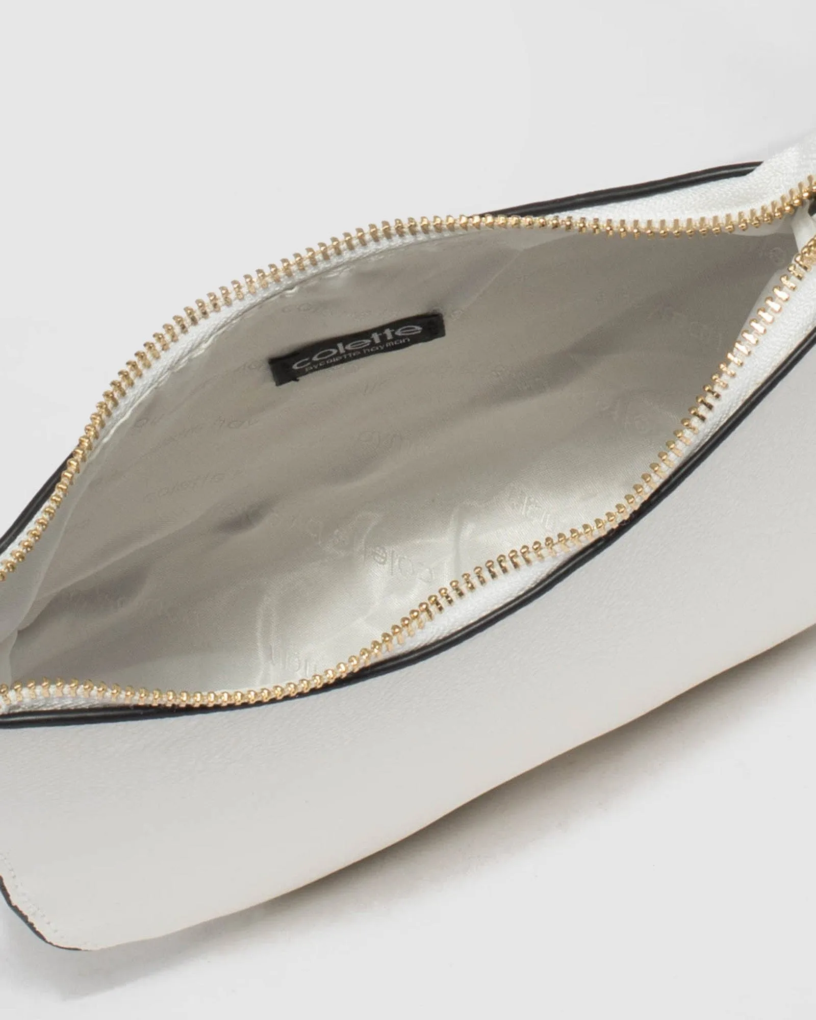 White Selena Saddle Crossbody Bag