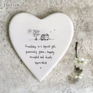 Wobbly Heart Coaster - Friend Gift