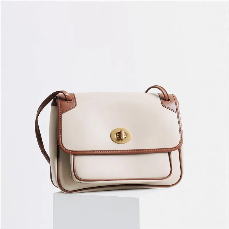 Womens Leather CrossBody Postal Bag Multi