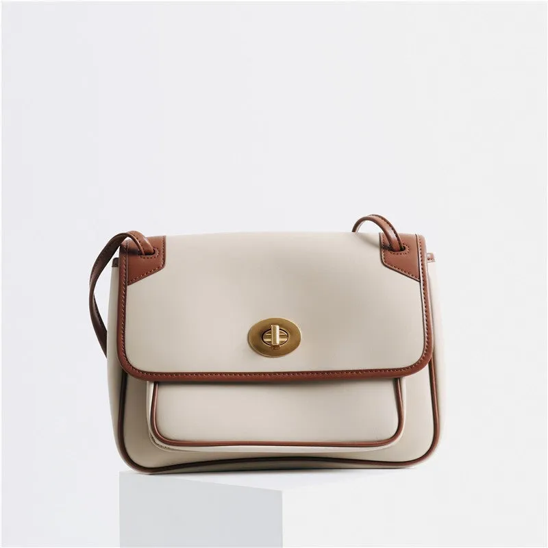 Womens Leather CrossBody Postal Bag Multi