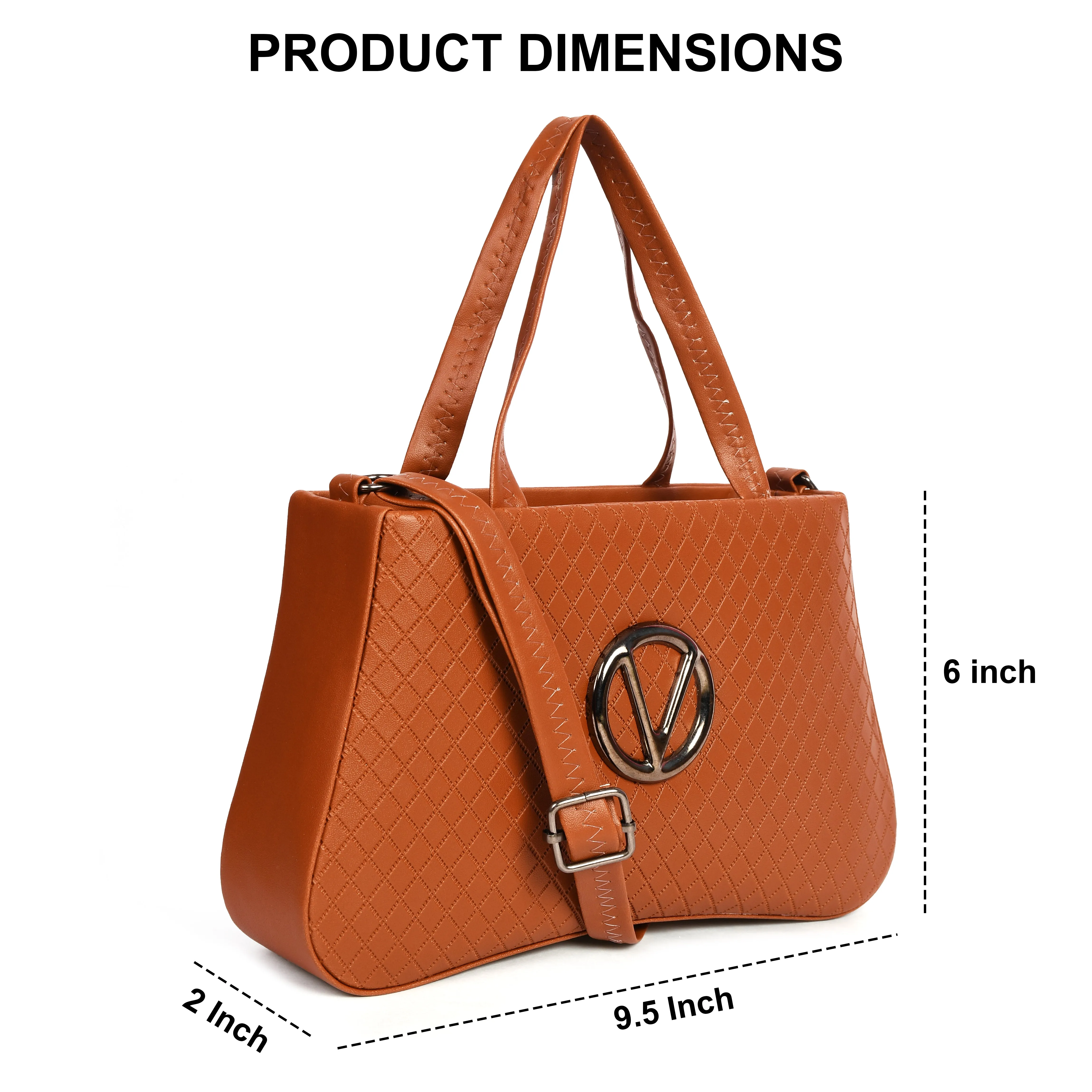 Women’s Stylish Sling Bag with Handle - Brown