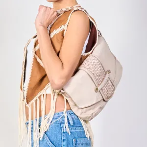 Woven accent flap crossbody bags wholesale